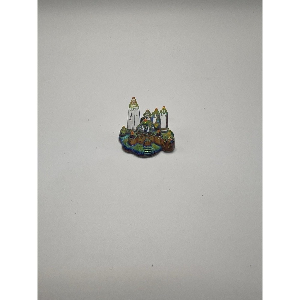 Vintage German Iridescent Glass Castle Paperweight Fantasy Mini Castle Decor